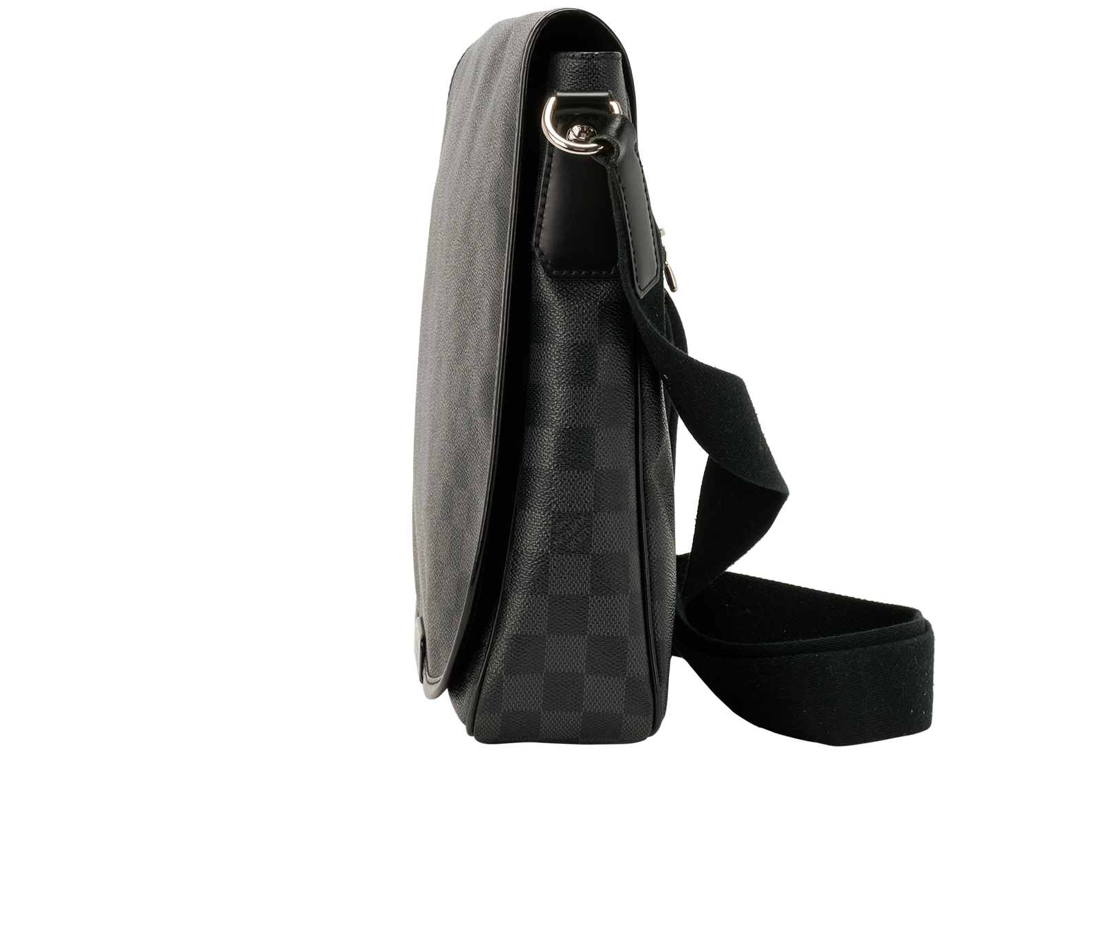 Daniel Messenger MM, &pound;495, Handbags, Black, Canvas, Bottom view